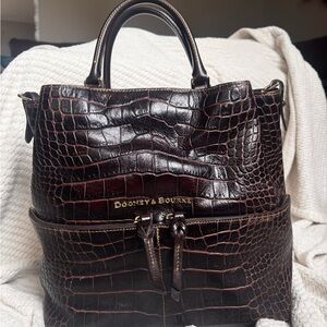 Dooney & Bourke Dawson Satchel in Pebble crocodile leather